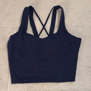 1st Phorm Cropped Strappy Tank Top in Navy size Medium